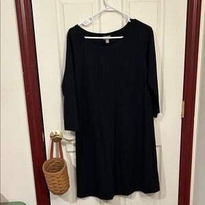 J. Jill Classic Black Long Sleeve Dress
